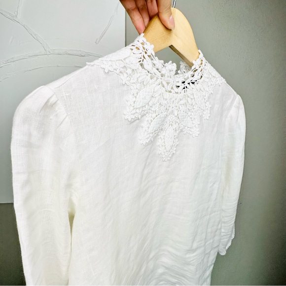 Zara Linen Crochet Top - Picture 10 of 16